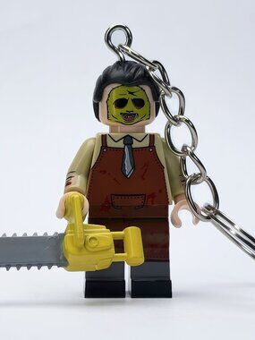 Leatherface Horror Minifigure Keychain Custom Collectible Figure